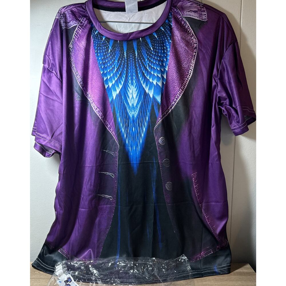 T-shirt Adult Size XL Purple Short Sleeve Mens Graphic New KK